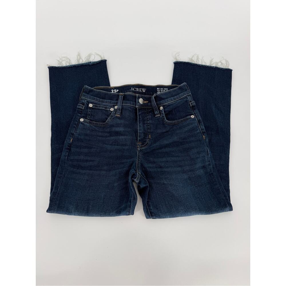 J.Crew '03 Kick Out Cropped Jeans Blue Raw Hem Women's - Size 25P - Picture 3 of 10
